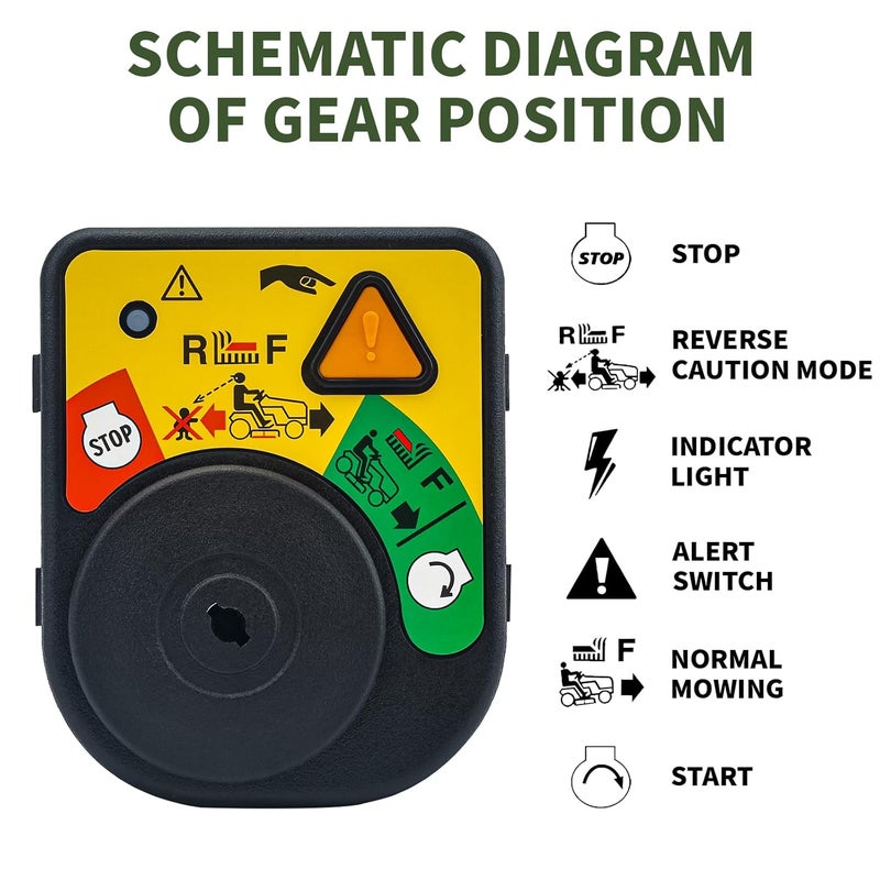 joytrace 725-04227 Ignition Switch with 2 Keys - Compatible with Cub Cadet XT1 XT2, TB30R TB46, Fit Craftsman T1200/T1600 - Replaces 925-06119, 925-04227, 725-06119, Delta 2030-016 - Image 3